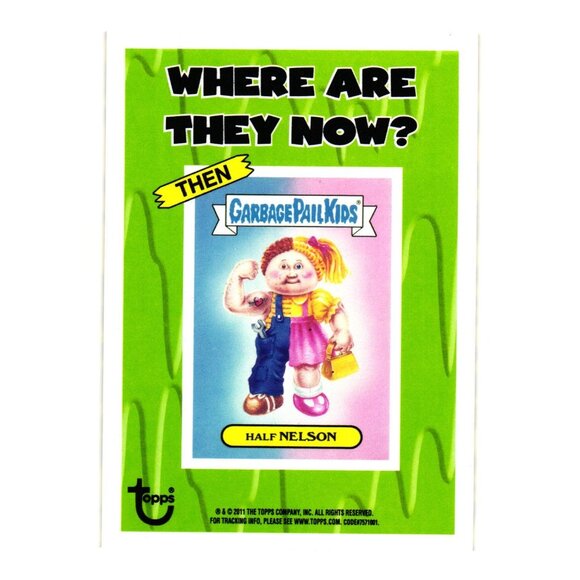 Garbage Pail Kids Card 80b Glandular Angela Half Nelson 2011 Yellow Sticker - Picture 2 of 2